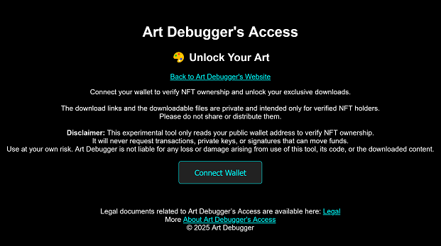 A screenshot of Art Debugger's Access